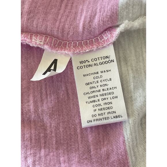 LOFT "VTG Soft " pink and white ladies v-neck tee. MEDIUM - Picture 7 of 7